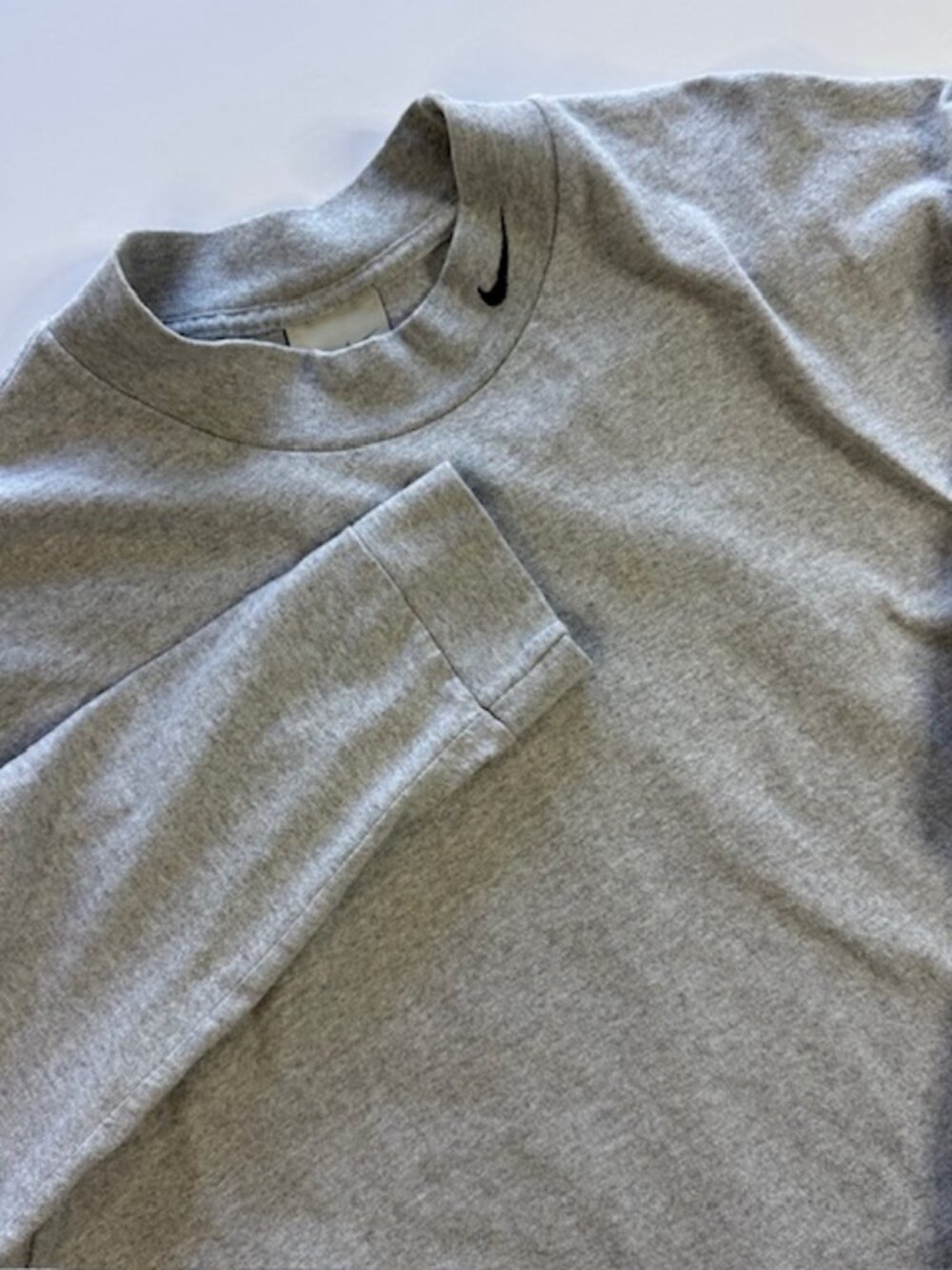 Vintage Nike Long Sleeve Mock Turtle-Neck Men's XL Long Sleeve Grey Tag
